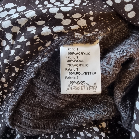 Giusto dama Mixed Fabric Made in Italy Unique Ruffled Cardigan - Picture 10 of 15